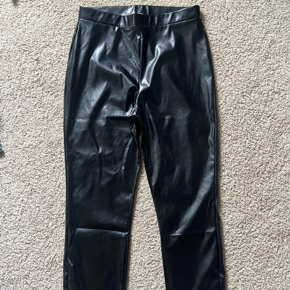 Halston leather pants